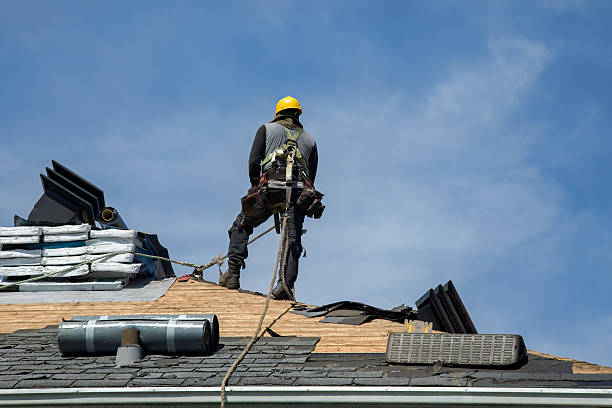 Professional Storm Damage Roof Repair technician working in Portage, WI